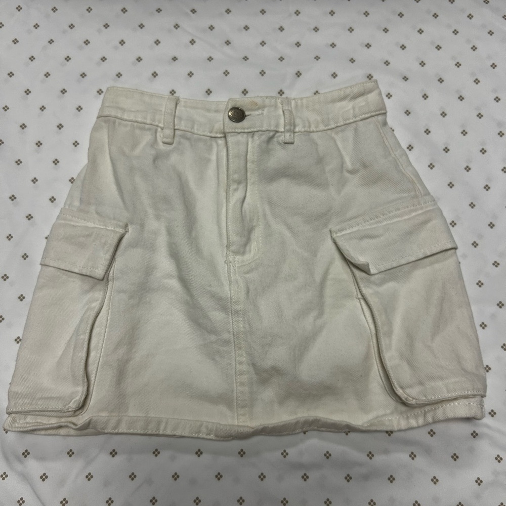 Princess Polly Cream Denim Jacket
